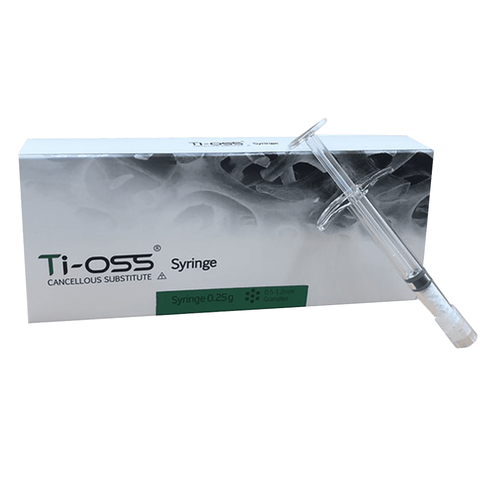 Biomateriał pochodzenia wołowego Ti-oss granulacja 0.5-1.2 mm - w strzykawce